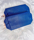 BLUE - Medium Lip Bag/Makeup Bag