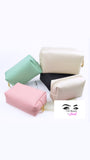 CREAM - Large Lip Bag/Makeup Bag