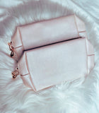 CREAM - Large Lip Bag/Makeup Bag