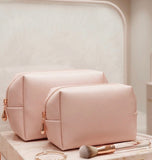 CREAM - Large Lip Bag/Makeup Bag